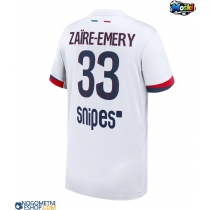 Moški Nogometni dresi Paris Saint-Germain Warren Zaire-Emery #33 Gostujoči 2025-26 Kratek Rokav